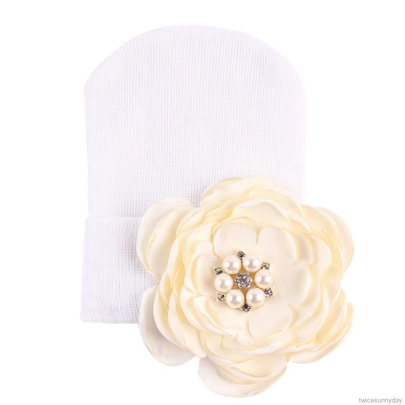 Mũ Trùm Đầu Đính Hoa Đáng Yêu Cho Bé Gái