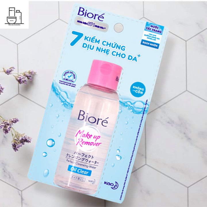 [Có bill] Nước tẩy trang Sạch Nhờn Sáng Da Biore Makeup Remover Oil Clear 300ml và 90ml (Màu Xanh)