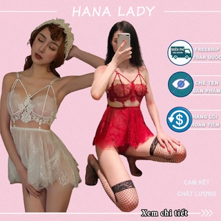Váy Ngủ Ren Siêu Mỏng Xuyên Thấu Gợi Cảm Dây Ngực Hot VN241