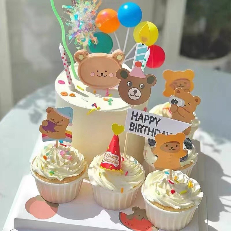 7/16 Pcs Que Cắm Trang Trí Bánh Sinh Nhật