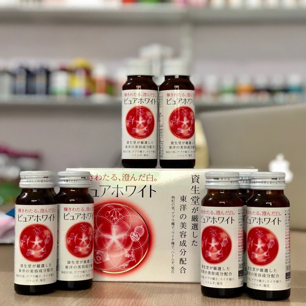 Collagen Trắng Da, Chống Oxy hóa Collagen Shiseido Pure White Hộp 10 Lọ Nhật Bản.