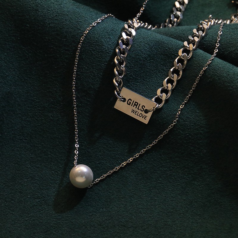 Dây Chuyền Kim Loại Phong Cách Hip Hop Cho Nữ