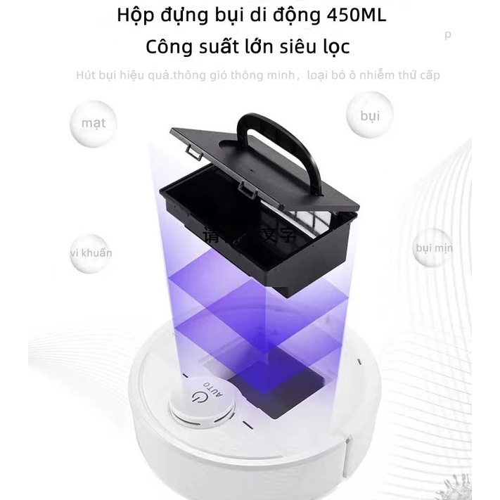 Robot Hút Bụi Lau Nhà, Máy Hút Bụi Thông Minh,Robot hút bụi lau nhà thông minh điều khiển qua APP，bảo hành1đổi1.