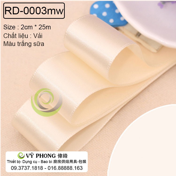 DÂY RUY BĂNG DÀY 2CM NHIỀU MÀU TRANG TRÍ QUÀ TẶNG HỘP BAO BÌ RB-0003