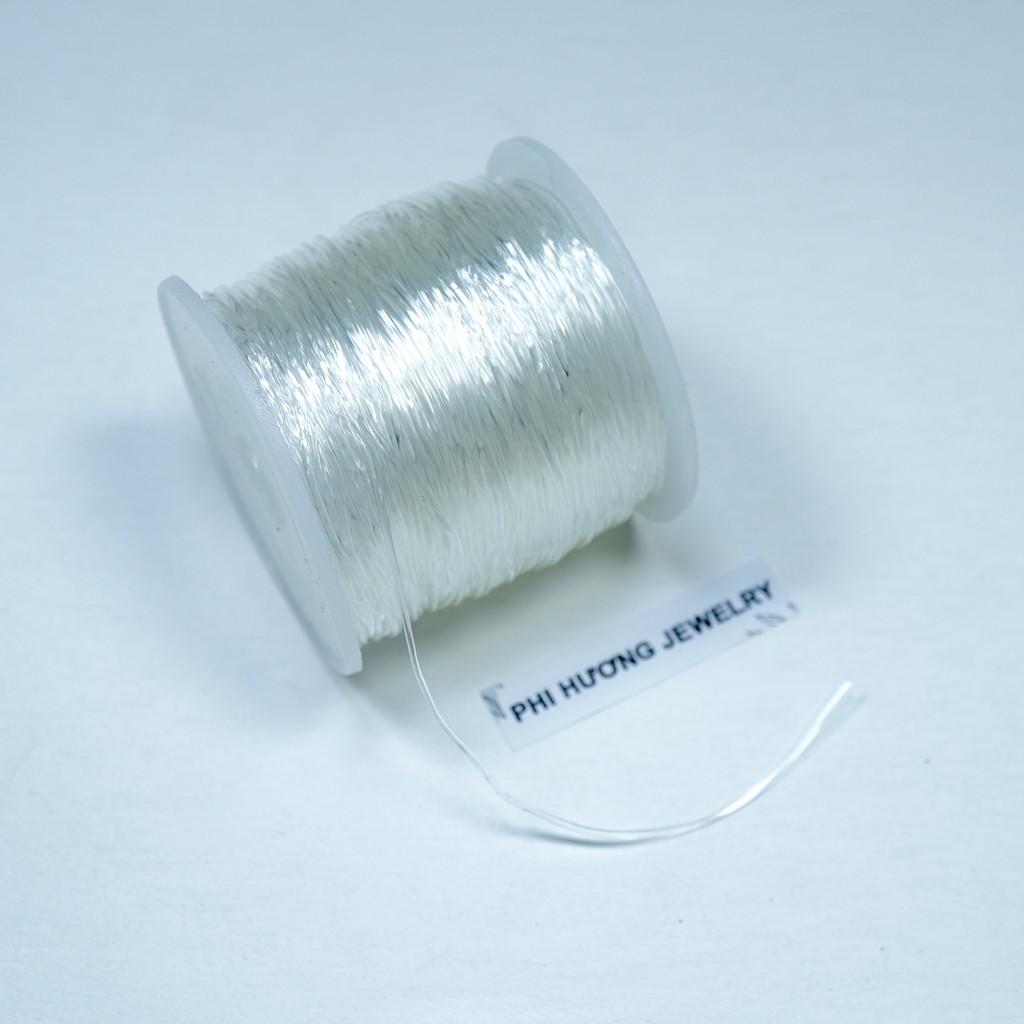 Gói 5m - 10m dây cước thun tròn 0.6 - 0.8 - 1mm co giãn của Nhật dùng xỏ vòng tay