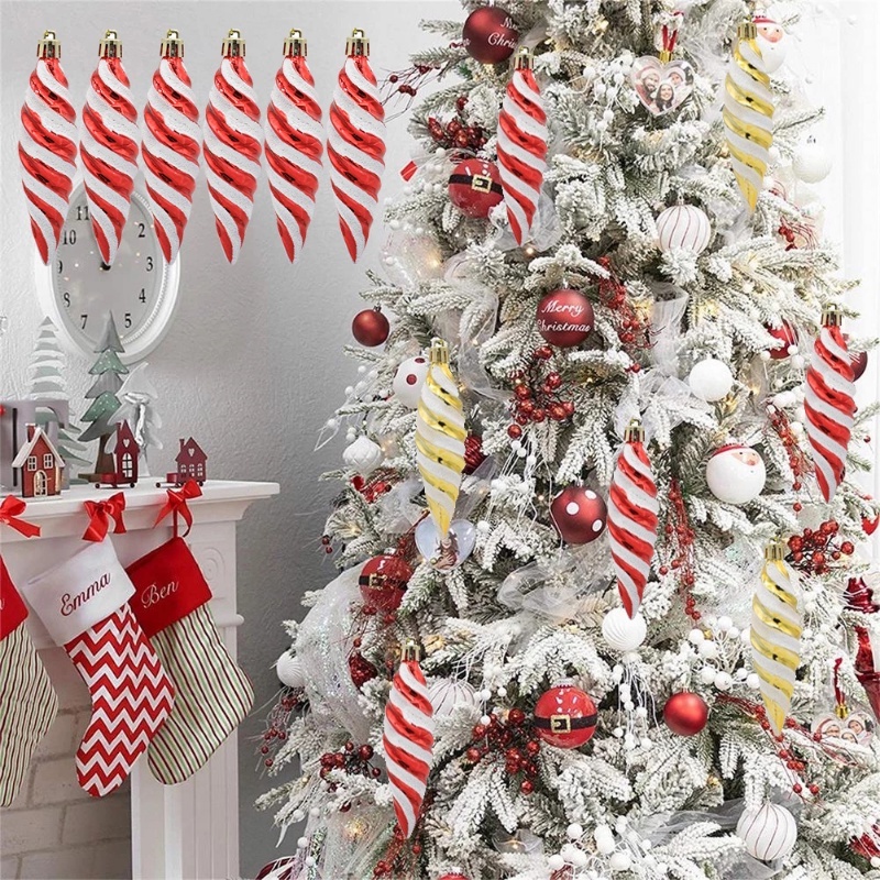 Hộp 6 Trái Châu Trang Trí Cây Thông Giáng Sinh Năm Mới