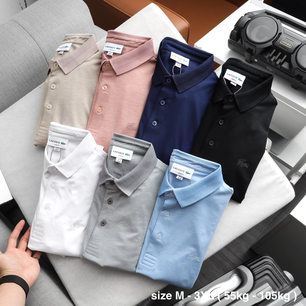 Áo Thun Polo Nam Cổ Tổ Ong Chất Không Nhăn, Áo Thun Cổ Bẻ Xuất Xịn Chất Rayon, Bigsize 100kg - 3bros Quần Áo Xuất Khẩu