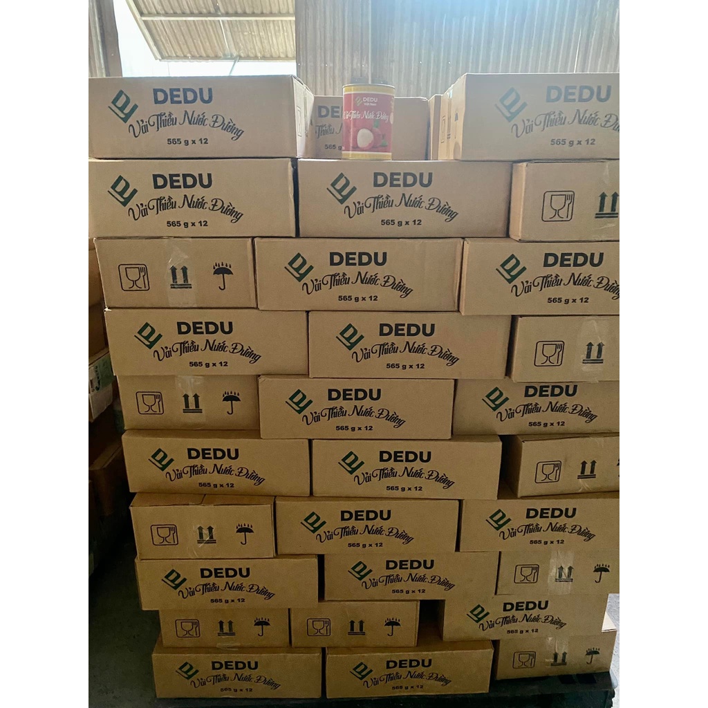 Vải thiều nước đường dedu/ Vải ngâm nước đường dedu 580ml