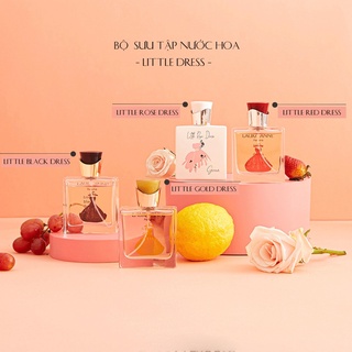 Nước hoa nữ Laura anne - Gennie little dress parfume 50ml back - gold - red NPP Shoptido