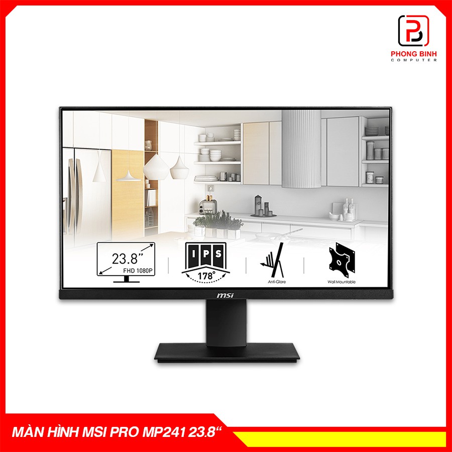 Màn hình máy tính MSI Pro MP241 23.8inch FullHD - Chính hãng