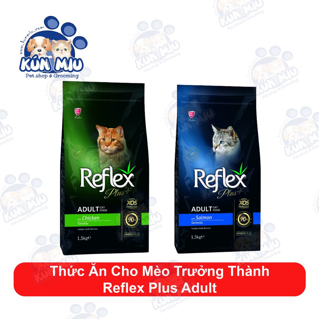 Thức ăn cho mèo trưởng thành Reflex PLUS Adult Cá Hồi 1.5kg