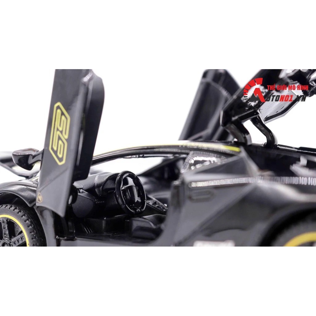 MÔ HÌNH LAMBORGHINI CENTENARIO LP770-4 NO.63 BLACK 1:32 DOUBLE HORSES 7423