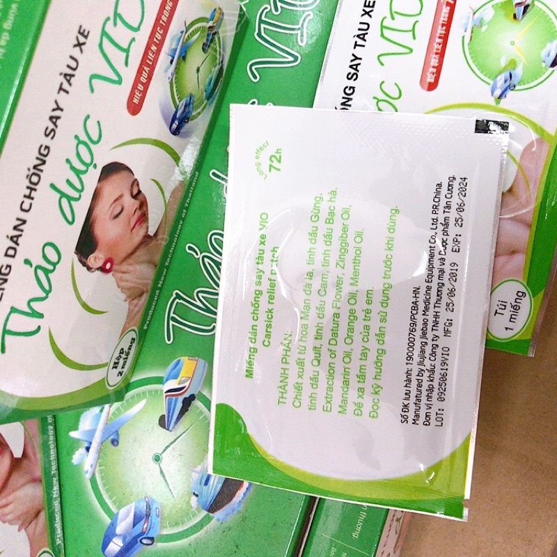 Miếng dán say tàu xe thảo dược VID, hiệu quả tới 72h