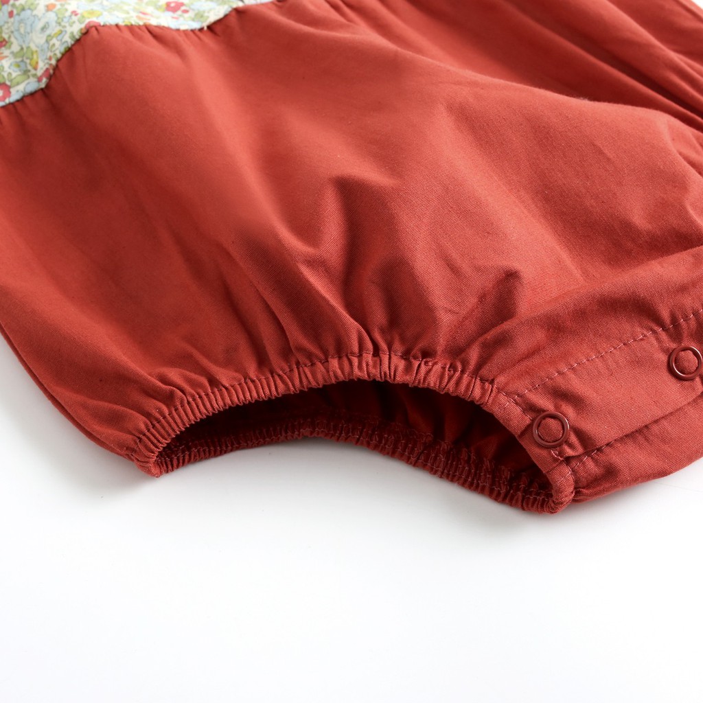 Áo Liền Thân Sanlutoz Màu Đỏ Họa Tiết Bông Hoa Thời Trang Mùa Hè Cho Bé Gái