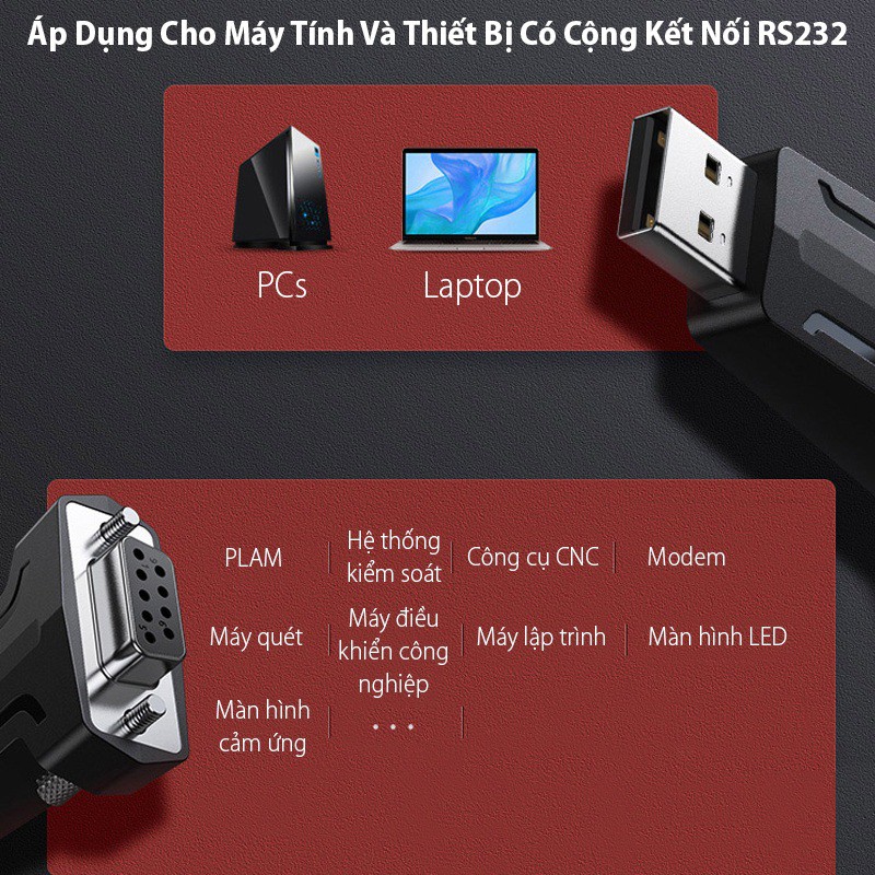 Đầu Chuyển Đổi USB 2.0 Sang Com RS232 Ugreen 80111