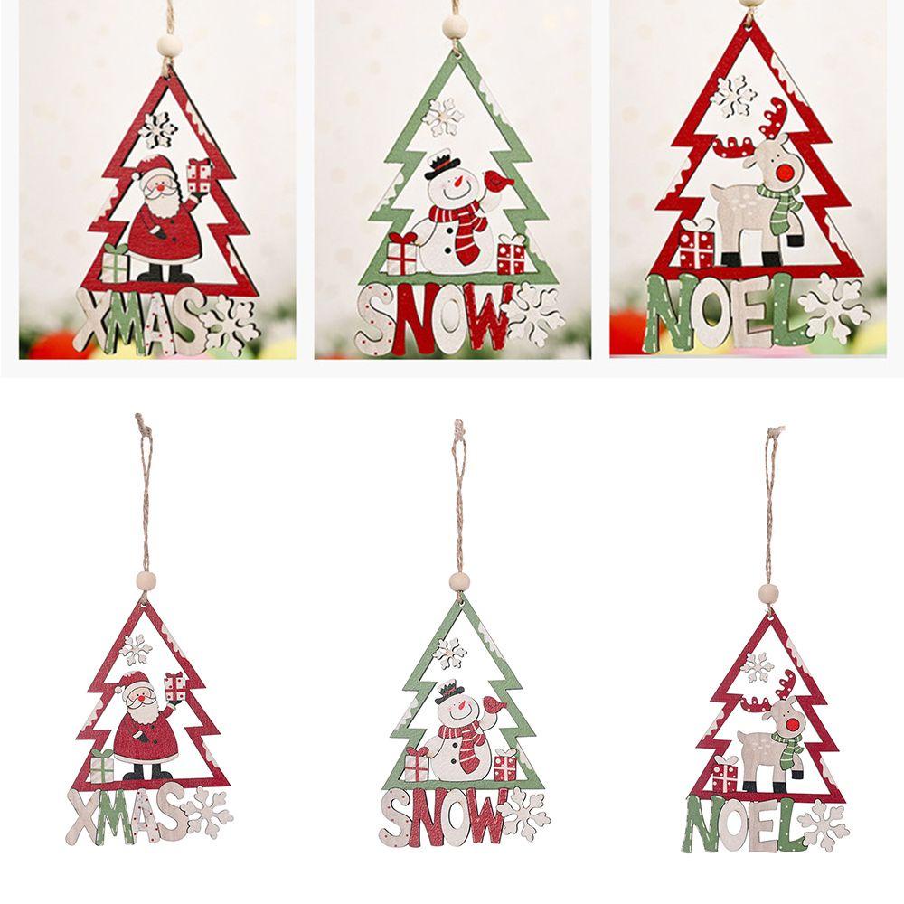 Phụ Kiện Treo Trang Trí Giáng Sinh / Năm Mới Bằng Gỗ DIY