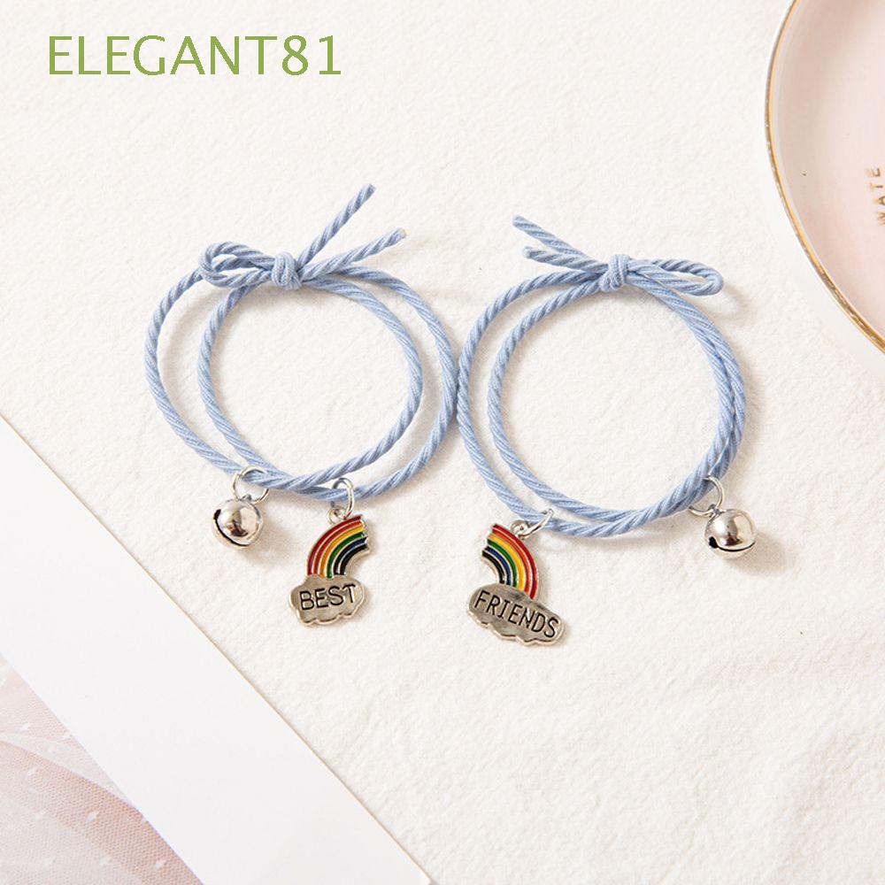 Set 2 Vòng Tay Tình Bạn Gắn Chuông Dễ Thương Sáng Tạo Nhiều Màu Sắc Tùy Chọn