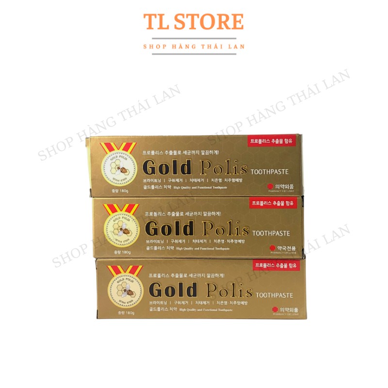 Kem đánh răng bảo vệ nướu, sạch mảng bám Kem đánh răng cao cấp GOLD POLIS 180g