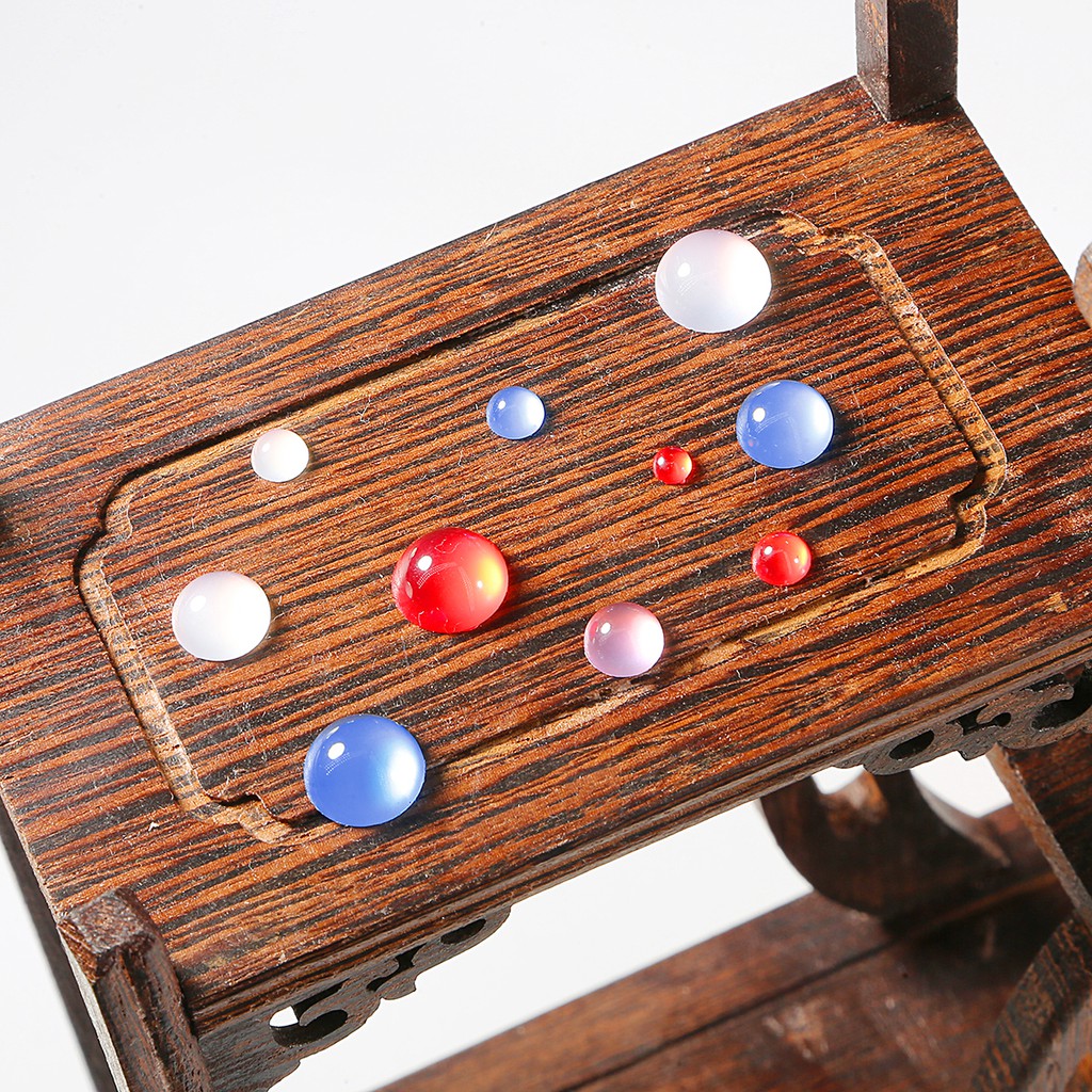 Bộ 20-50 Miếng Đệm Mặt Kính Tròn Dẹt Màu Đỏ Trắng Xanh Dương Hồng Làm Trang Sức DIY