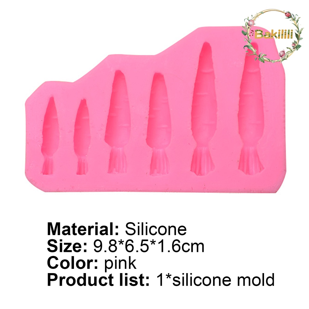 Khuôn Silicone Làm Bánh Hình Củ Cà Rốt Chịu Nhiệt