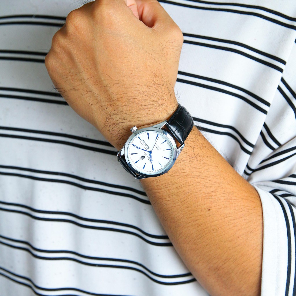 Đồng Hồ Nam OP Dây Da Cao Cấp Kim Xanh Mặt Kính Chống Xước, Chống Nước BH Hãng 12 Tháng | BigBuy360 - bigbuy360.vn