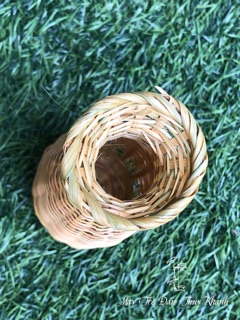 Giỏ tre lọ tre cắm hoa trang trí giỏ decor mini Mây Tre Đan Thủy Khanh