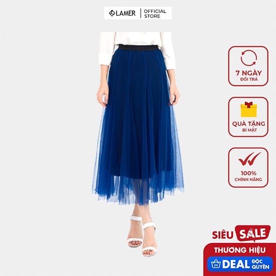 Chân váy xòe phủ lưới LAMER L62L20Q029 (Nhiều màu)