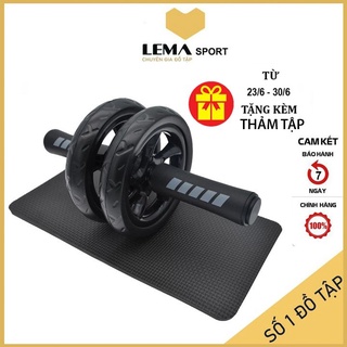 Con lăn tập bụng 2 bánh tặng kèm thảm GoodFit GF601AB _LEMA SPORT