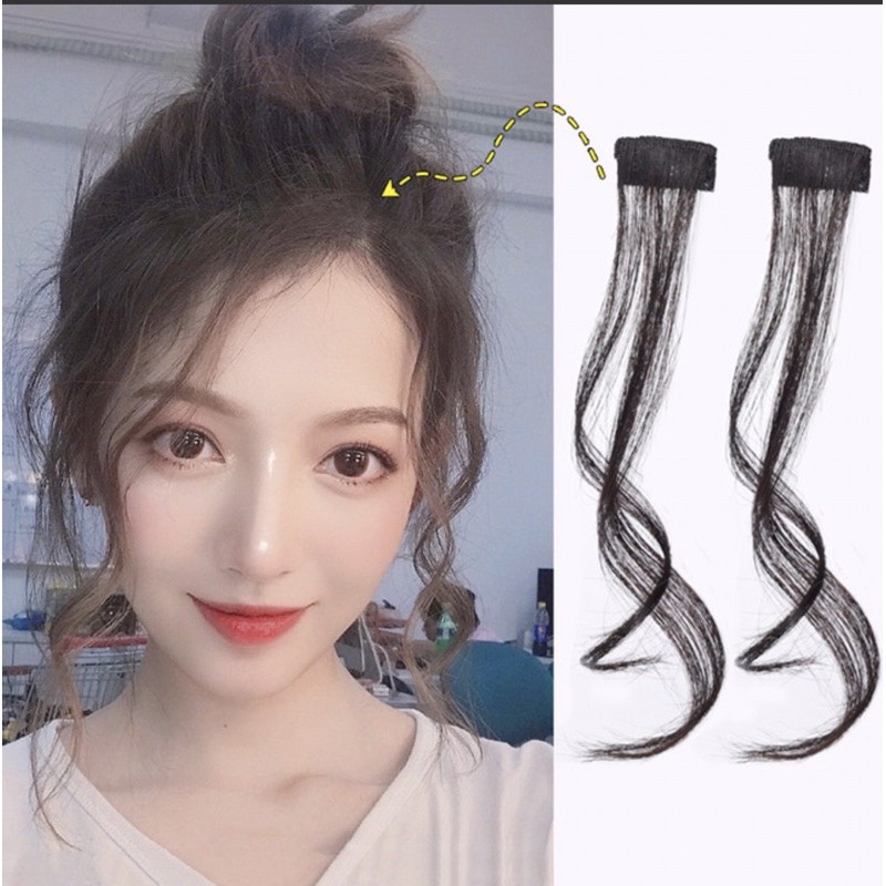 Tóc mái giả hàn quốc 🦞FREESHIP🦞Tóc giả mái bay 2 bên hàng móc tay