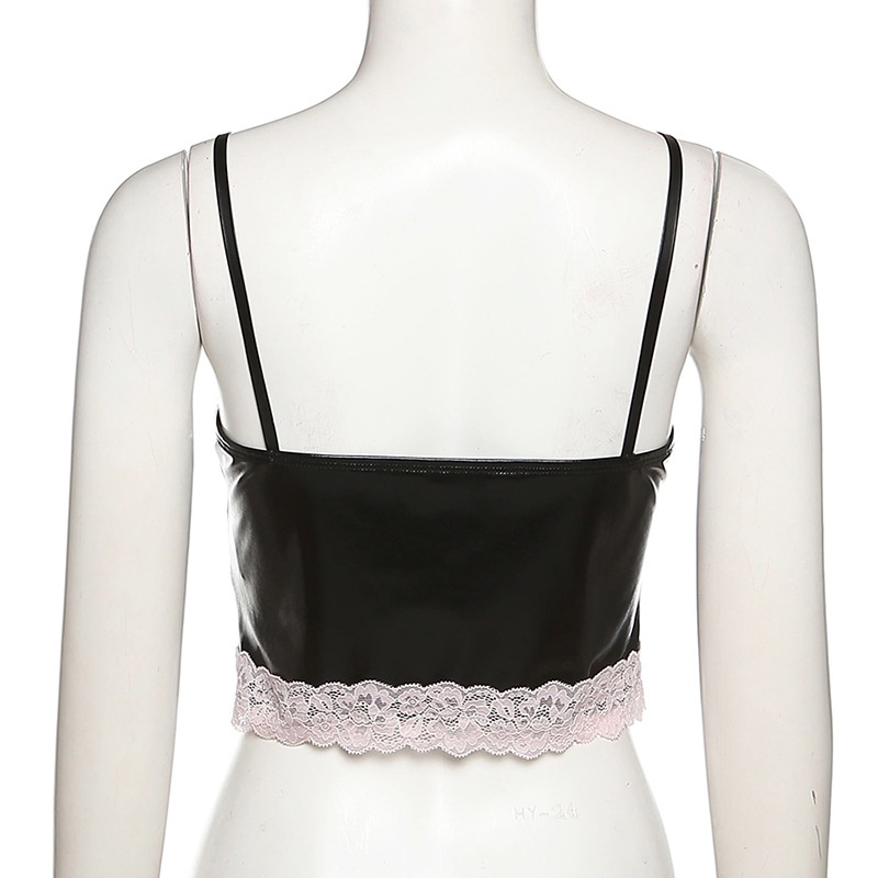 Áo Croptop Dáng Ôm Phối Ren Thắt Nơ Thời Trang Mùa Hè D0402