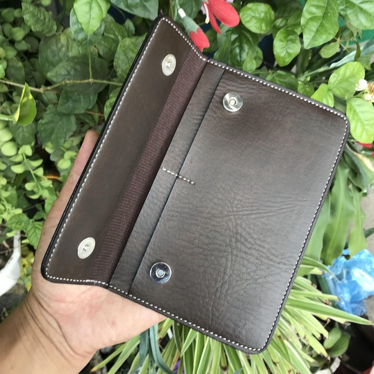 Ví đựng hộ chiếu, giấy tờ đăng kiểm xe Đồ Da H2 VD0012 (Nâu)- H2leather