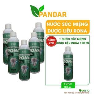 Nước súc miệng dược liệu Rona Cỏ cây hoa lá khử mùi sạch bay hôi miệng nhiệt miệng 180ml PANDAR