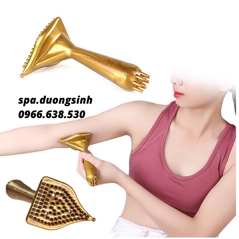 Bàn Chà Vàng Massage Body, Bàn Chải Đả Thông Kinh Lạc, Bàn Chải Body Spa Dưỡng Sinh 1 Chiếc