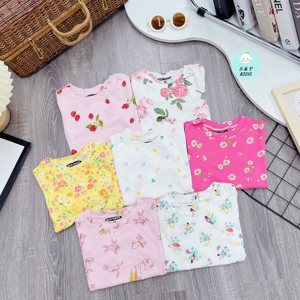 Áo phông cotton cổ tròn  cho bé gái - APCTBG