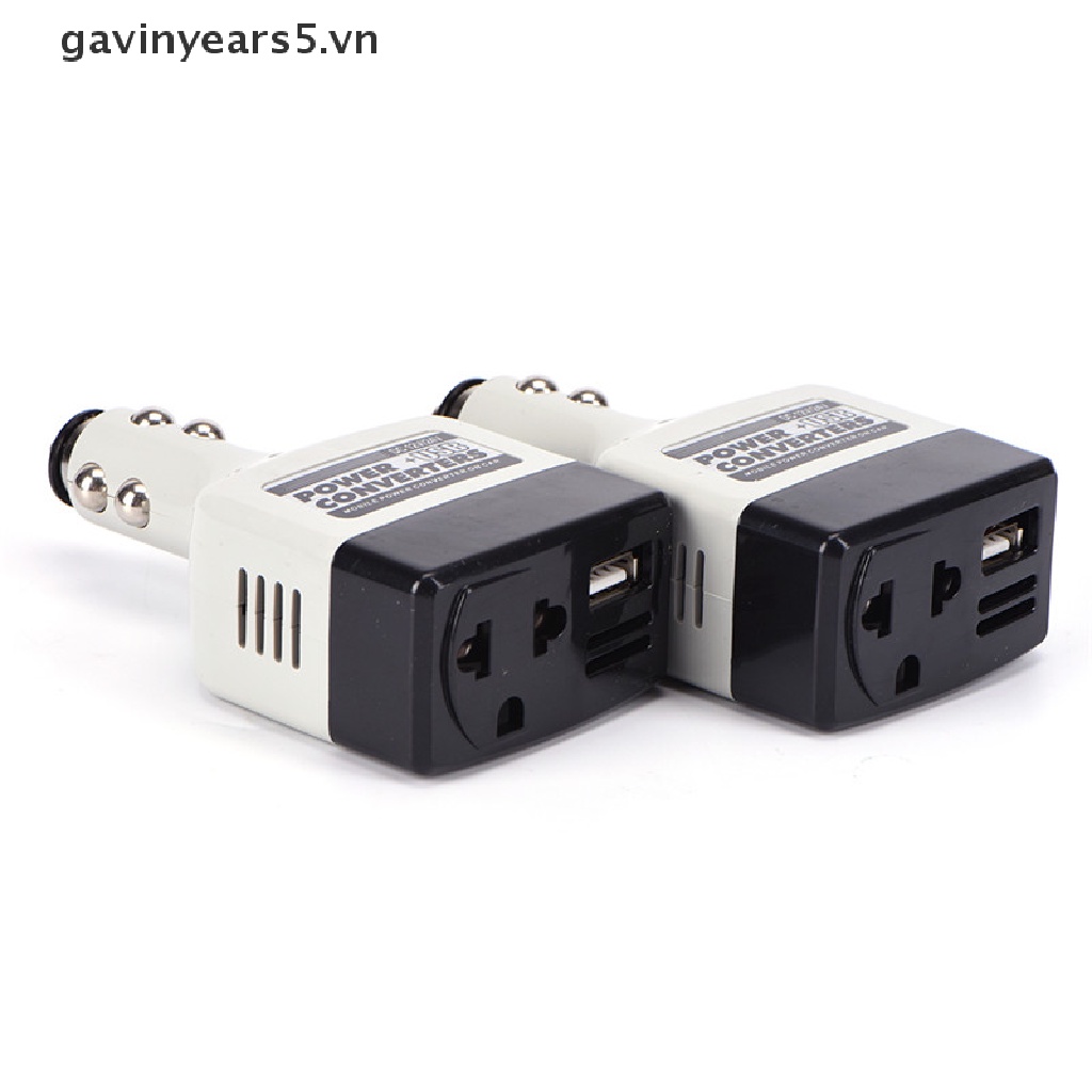 Cục Sạc Chuyển Đổi DC 12V Sang AC 220V Có Cổng USB Chuyên Dụng Cho Điện Thoại Di Động