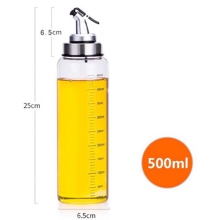 Bình,chai,lọ thủy tinh 500ml hình Bình Oil Can đựng dầu ăn, giấm, nước tương, nước mắm, gia vị, miệng vòi nhỏ giọt