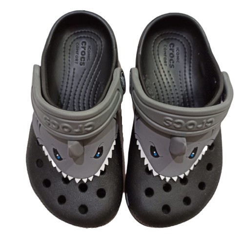 Crocs Hình Cá Mập 3d Xinh Xắn Cho Bé