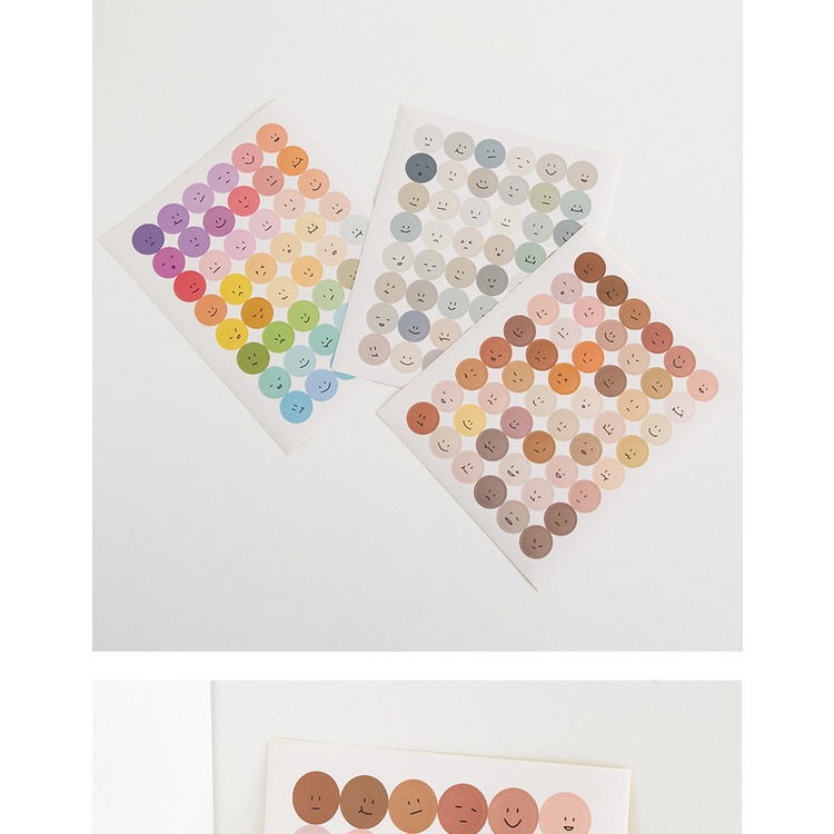 Nhãn Dán Hình Mặt Cười Nhiều Màu Sắc Dùng Trang Trí Sổ Tay Diy