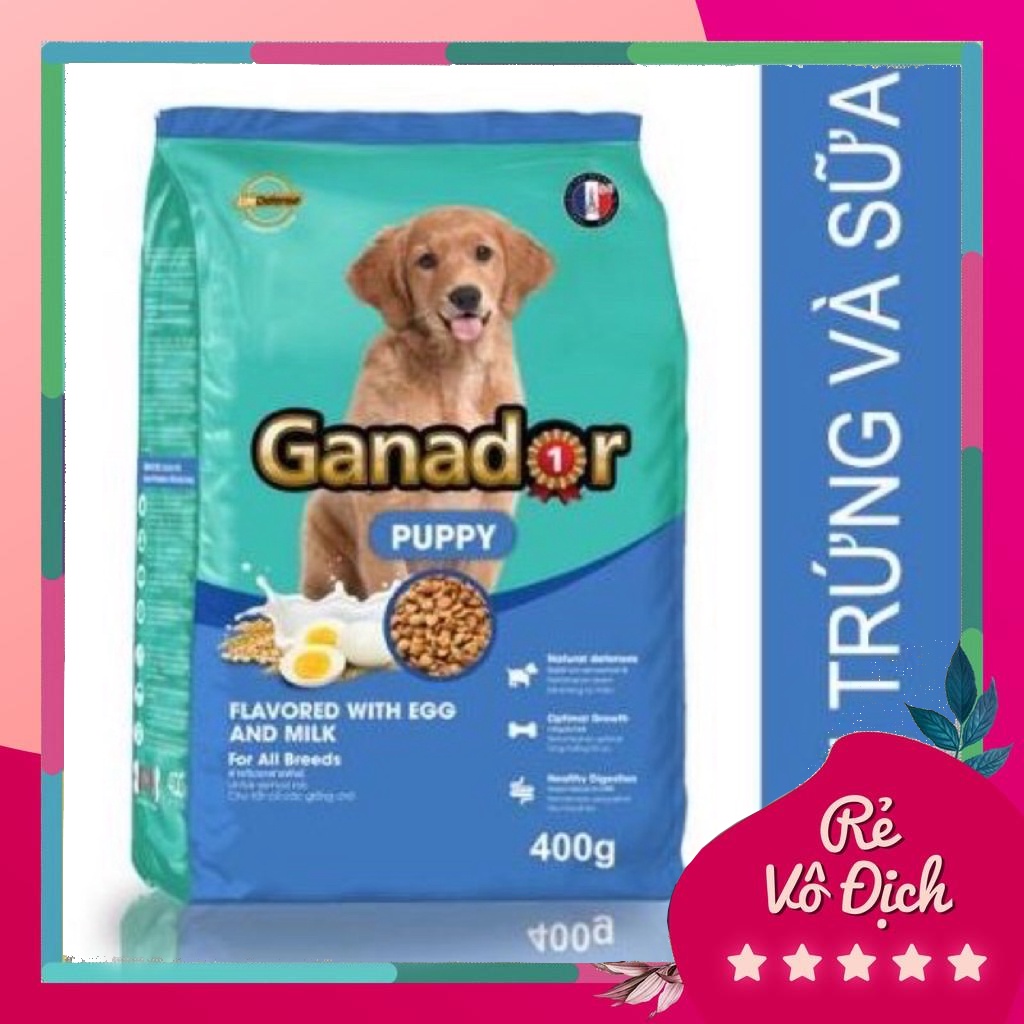 [400gr] Ganador puppy dành cho chó con dưới 12 tháng vị trứng và sữa