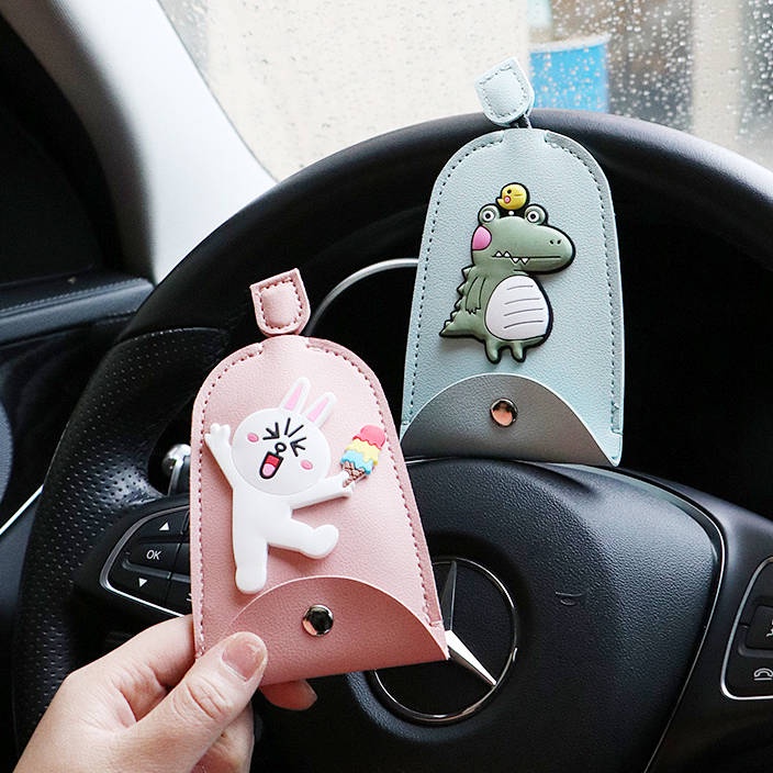 Móc khóa bằng da cao cấp phong cách Hàn Quốc dễ thương