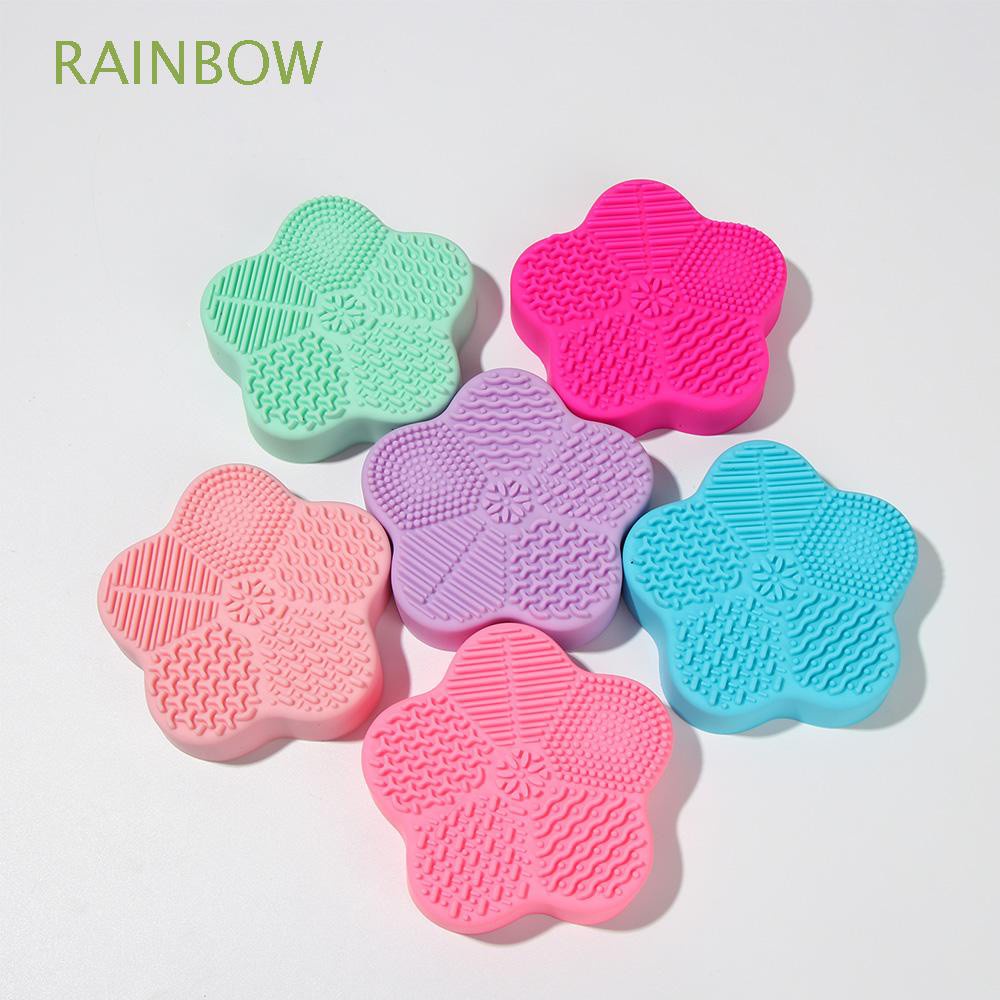 [Hàng mới về] Miếng Silicone Vệ Sinh Cọ Trang Điểm Ướt / Khô Tiện Lợi