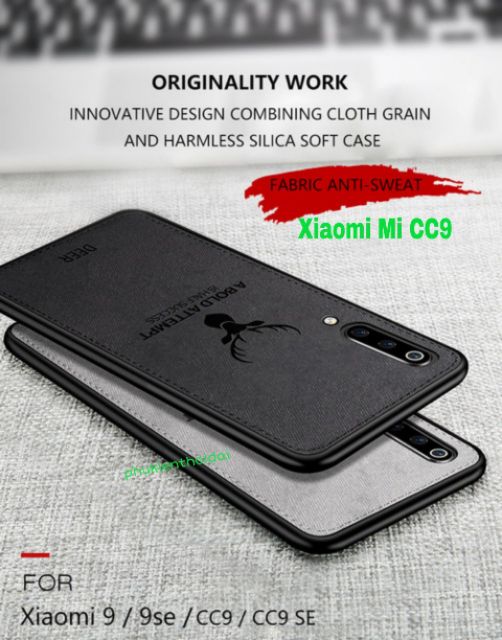 Ốp lưng Xiaomi Mi CC9 / Mi 9 Lite vải đầu hươu thời trang cao cấp