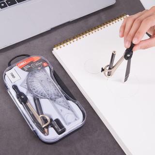 Bộ compa thước kẻ 8 dụng cụ - deli g30404