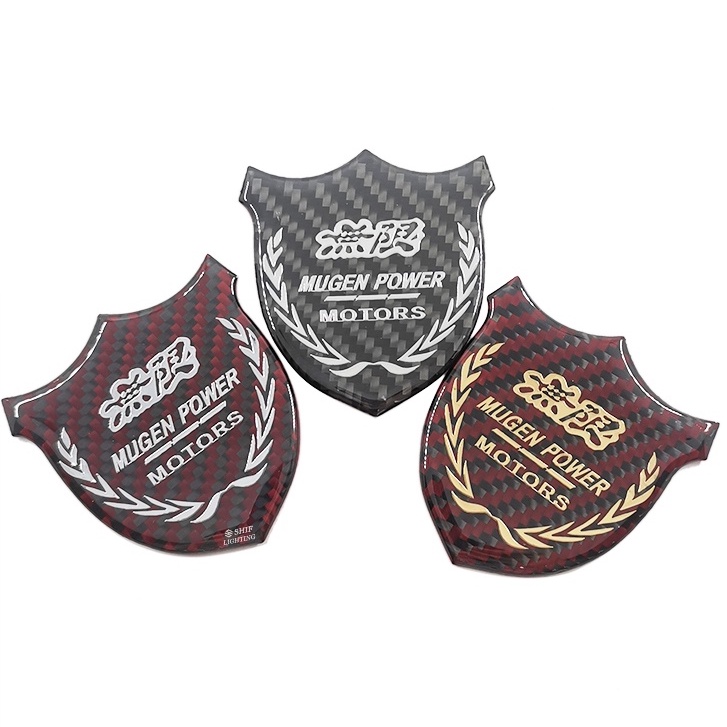 1 x Chất Lượng Cao Sợi Carbon MUGEN POWER MOTORS Logo Ô Tô Tự Động Phía Sau Cửa Sổ Trang Trí Biểu Tư