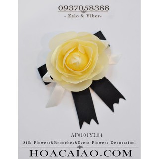 Hoa cài áo dạng nơ