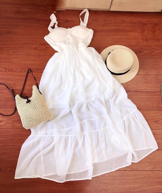 Đầm trắng Maxi ( kèm ảnh thật cuối) | BigBuy360 - bigbuy360.vn