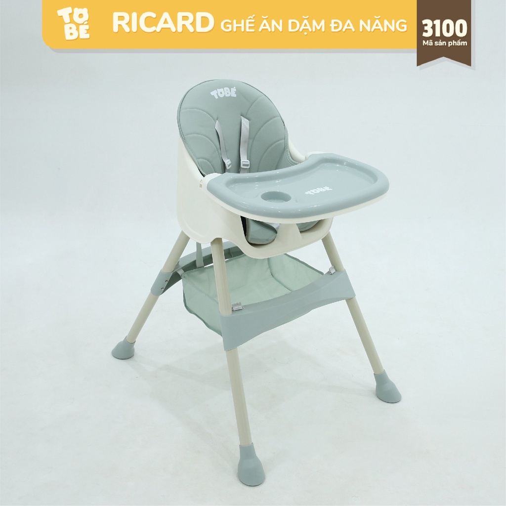 Ghế ăn dặm cho bé, ghế ăn dặm TOBÉ - Ricard cao cấp cho bé trên 6 tháng tuổi với nhiều cải tiến mới nhất