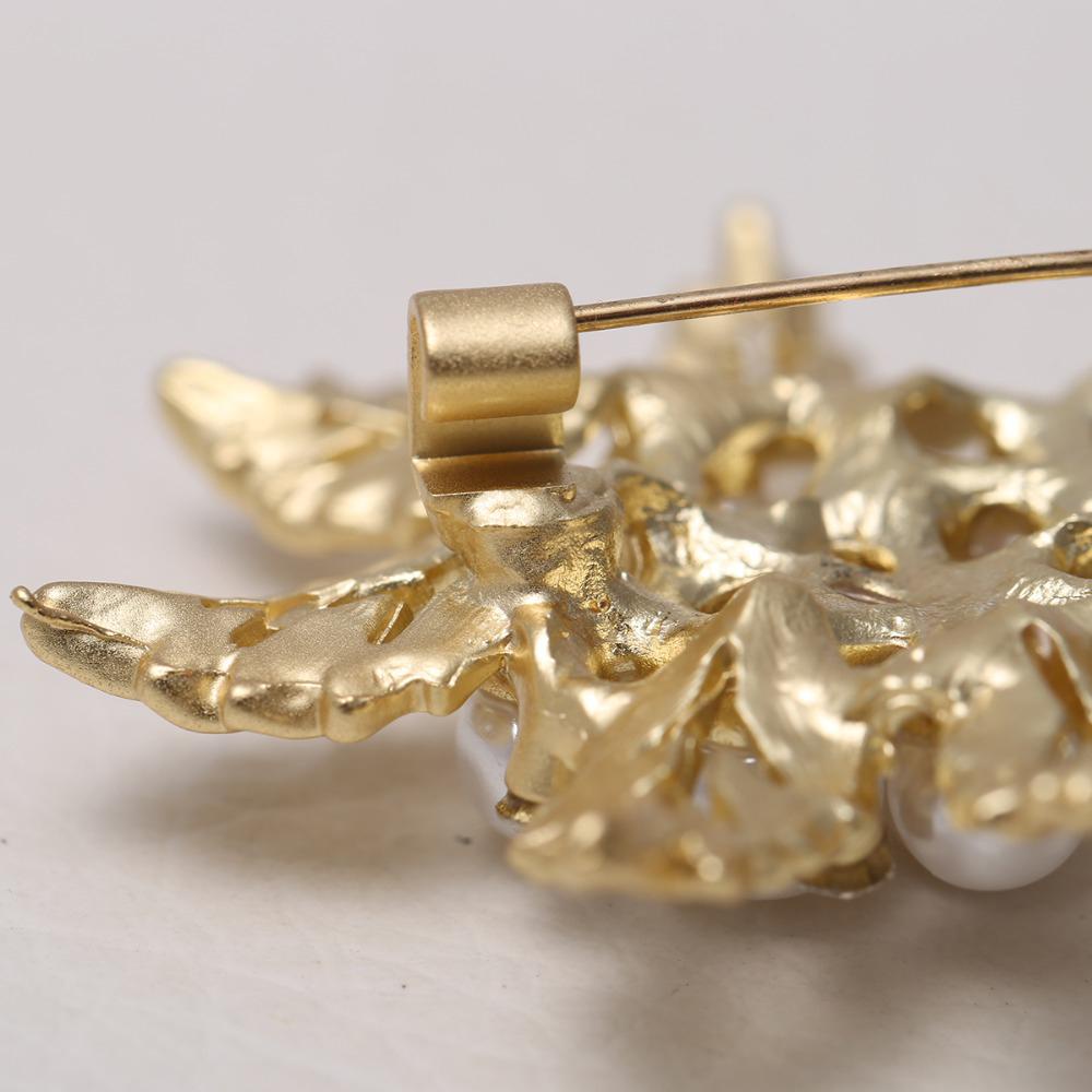 MXGOODS Trâm Cài Áo Kim Loại Hình Hoa Lá Phong Cách Hàn Quốc