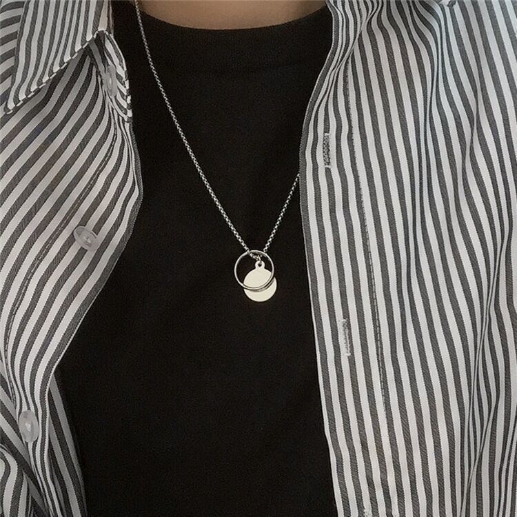 Vòng Cổ Dây Chuyền Unisex Nhẫn W Chains Thời Trang Nam Nữ Merin Accessories Chất Liệu Inox Cao Cấp Không Gỉ