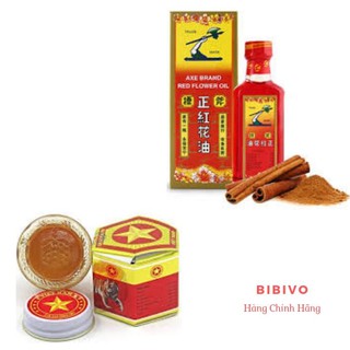 Combo Dầu Gió Hồng Hoa Hiệu Cây Búa 35ml + Cao Sao Vàng TW3 16g